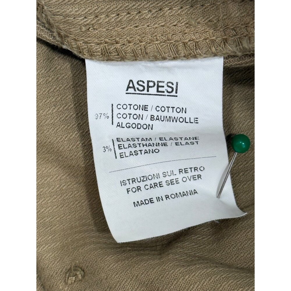 Aspesi ATA Italian 54 / US 36x34 Khaki Chino Pants Mens Trousers - Picture 8 of 8